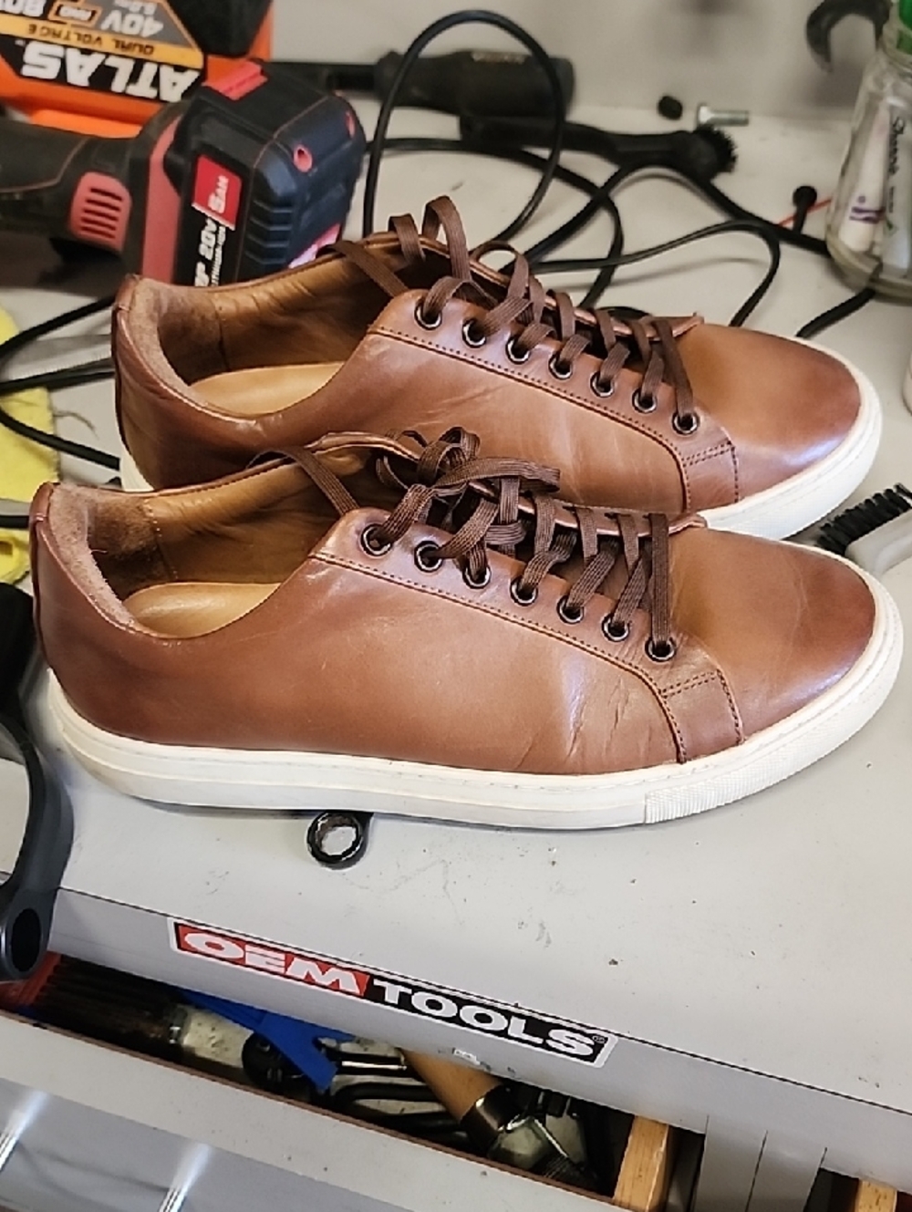Thursday Men's Brown Leather Low-Top Sneakers - Casual Everyday Style